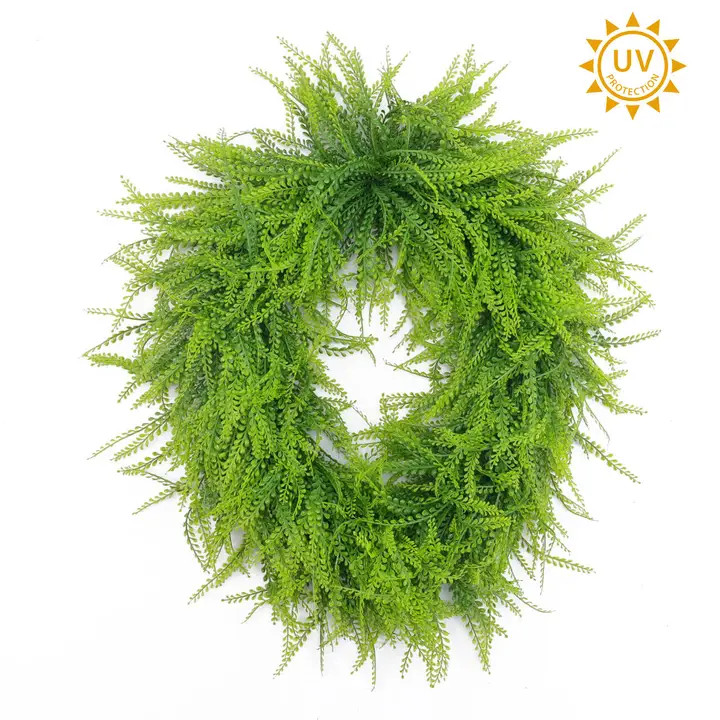 26" X 32" 2-Tone Bead Grass Wreath UV ~ Oval (Indoor / Outdoor Use)