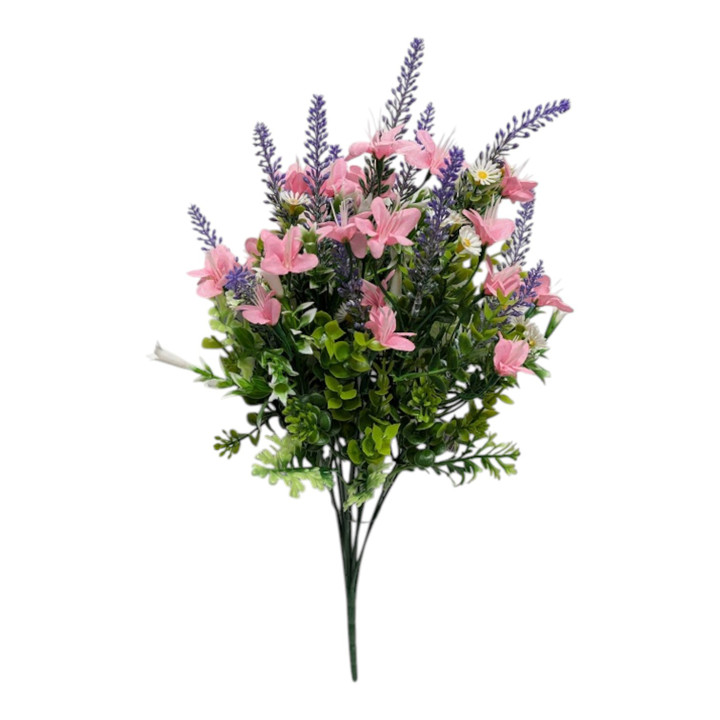 Mixed Wildflower Filler Bush - Pink Lilies, Purple Lavender & White Daisy Accents