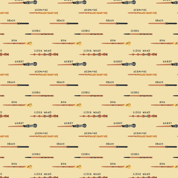 Harry Potter Arts and Crafts Wands: Character Magic in Tan – Camelot Fabrics