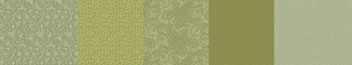 Green Floral 5-in-1 Strip-It Quilting Fabric
