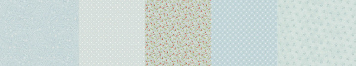 Blue Floral 5-in-1 Strip-It Quilting Fabric