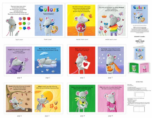 Colors Fabric Book Panel - Soft Book Cut & Sew Fabric Panel