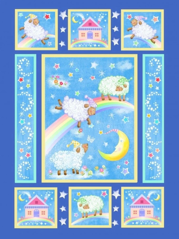 Baby Panels SHEEP Fabric Panel | 36x44