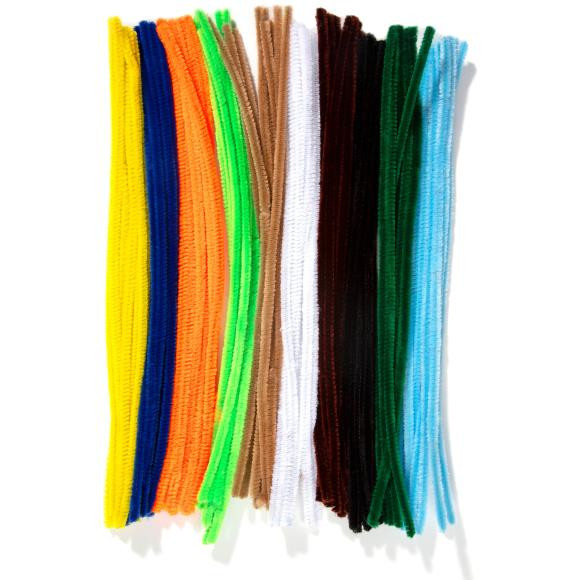 MULTI-COLOR Premium 100-Count Chenille Stems - 6mm x 12"