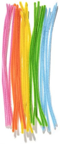 MULTI-COLORED Premium 25-Count Chenille Stems - 6mm x 12"