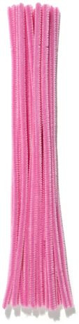 PINK Premium 25-Count Chenille Stems - 6mm x 12"