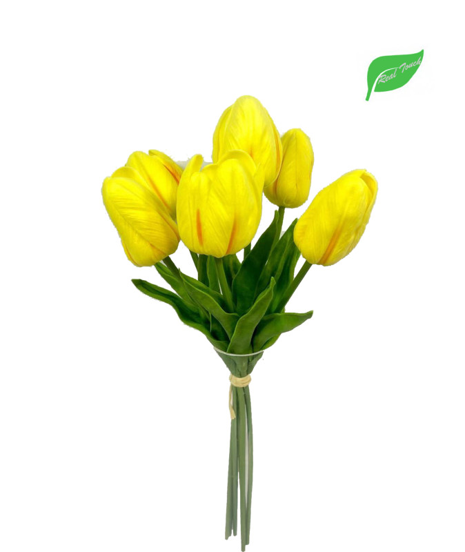 Yellow Spring Tulip Bundle (Real Touch)