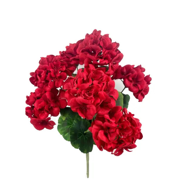 18.5" Red Geranium Bush