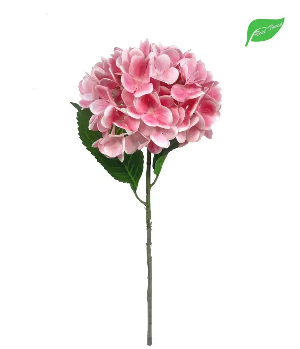 22" Pink Hydrangea Stem (Real Touch)