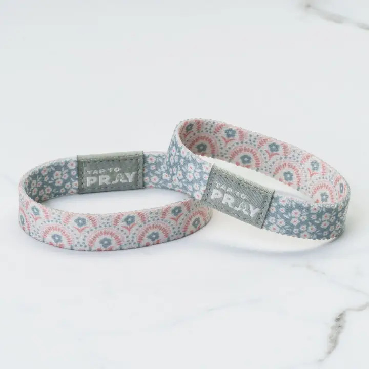 Tap To Pray™ Reversible Wristbands - Boho Bouquet