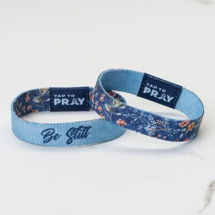 Tap To Pray™ Reversible Wristbands - Wildflower - Be Still