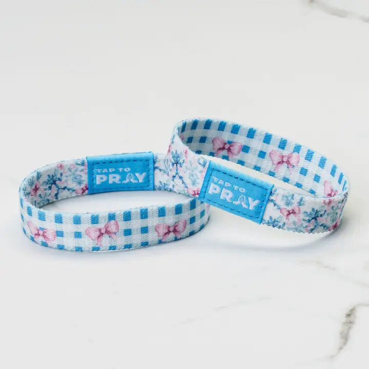 Tap To Pray™ Reversible Wristbands - River Rock Camo - Lilac / Cross