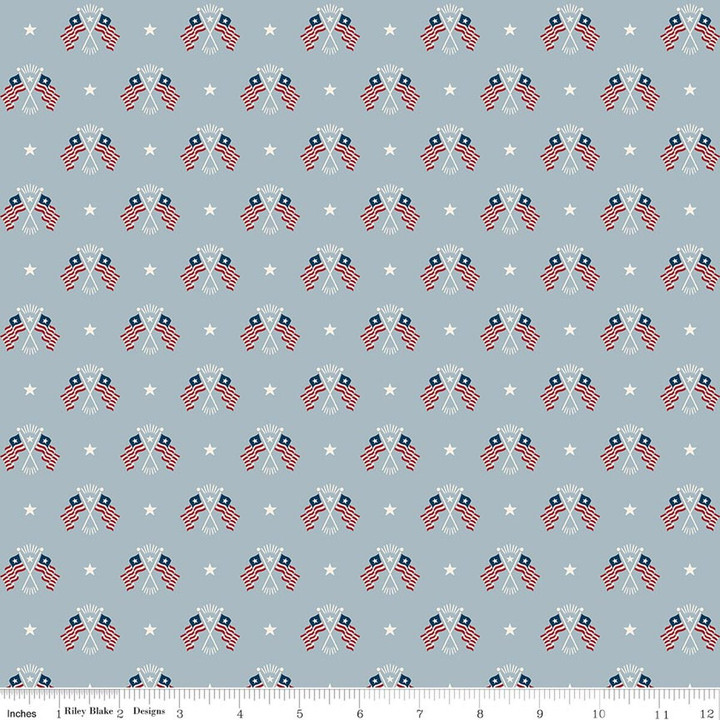 Independence – Stars & Flags in Blue by the RBD Designers for Riley Blake Designs