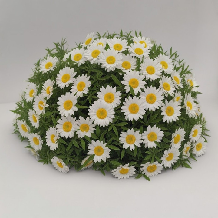 Mini Daisies Topiary Ball Half with UV Protection