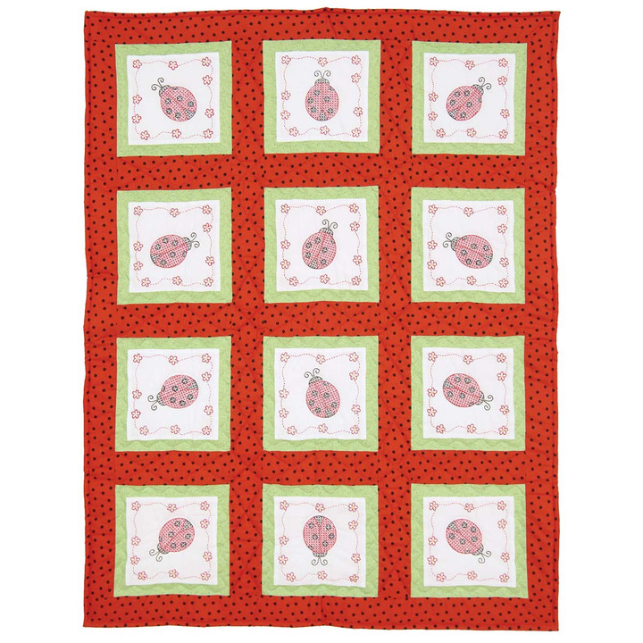 Ladybugs Theme Quilt Blocks