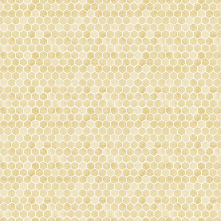 Sweet Honey Bee: Honeycomb Yellow Tone-on-Tone Fabric