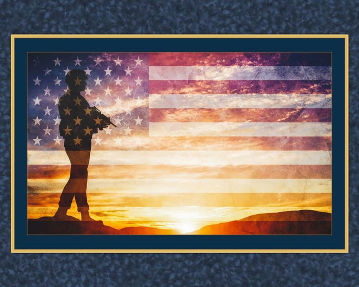 Marshall Dry Goods MDG Defender 45" Patriotic Cotton Fabric Panel