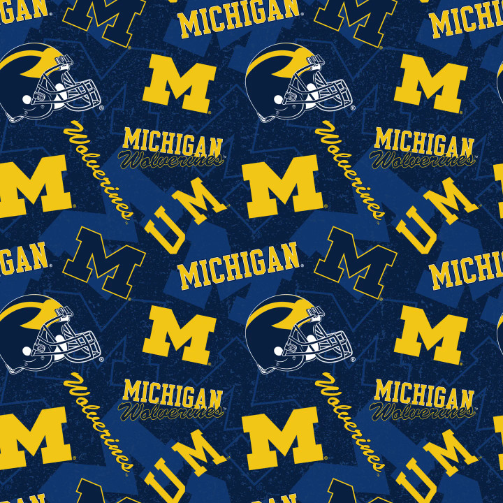 UNIVERSITY OF MICHIGAN-Tone on Tone-100% Cotton