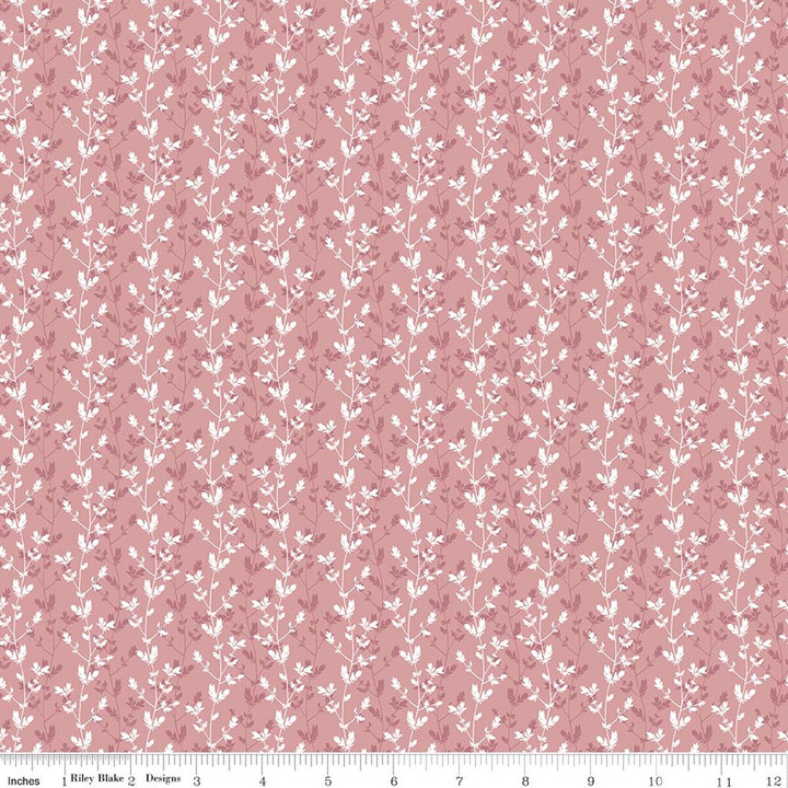 Daybreak on the Prairie Rose Botanical Stripe Print Riley Blake Cotton Fabric