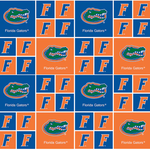 Official Licensed University of Florida Geometric Cotton Fabric