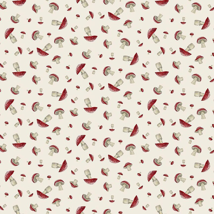 Mushroom Toss Be Your Best Elf Shitake Happens Cotton Fabric