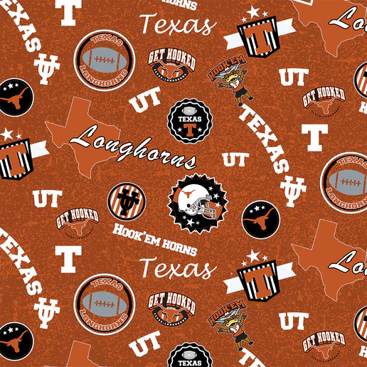 Official Licensed University of Texas Longhorns Fabric