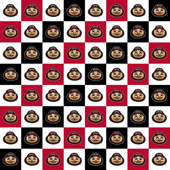 Official Licensed Ohio State Buckeyes NCAA Collegiate Check Fabric