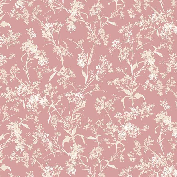 Smithsonian Wild Flowers Branches in Pink – 100% Cotton