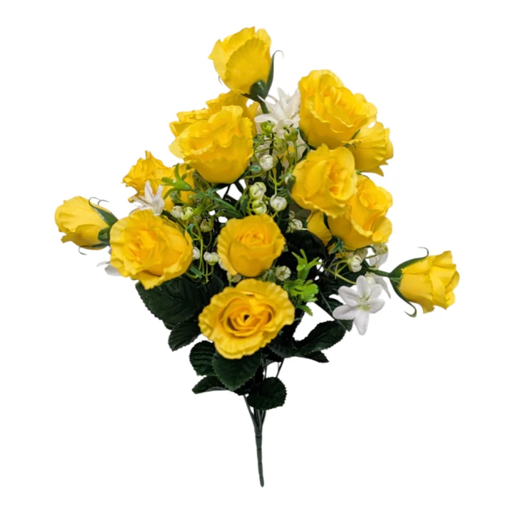 Butter Yellow Mini Buds Rose Bush