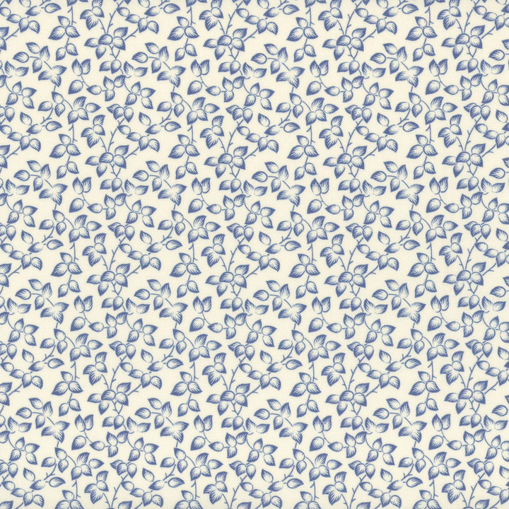 Middleboro Road Blue Vine Tonal Cotton Fabric