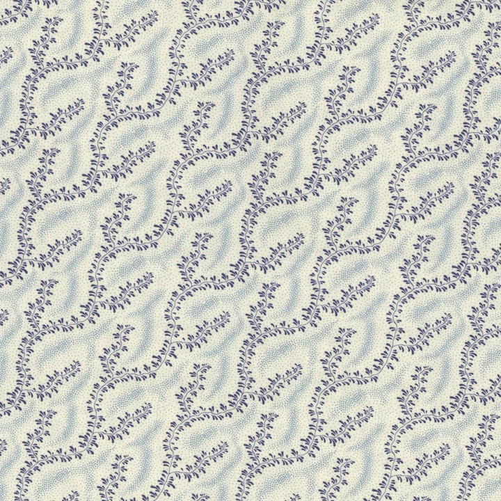 Middleboro Road Blue Petite Floral Vine Cotton Fabric