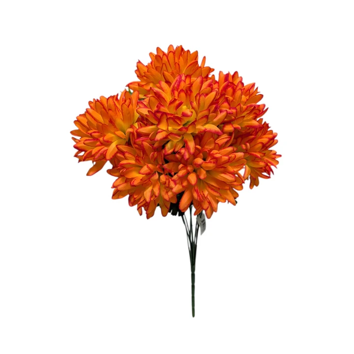 Orange Fire Mum Bush