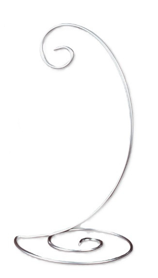 Spiral Ornament Stand - Silver - Small