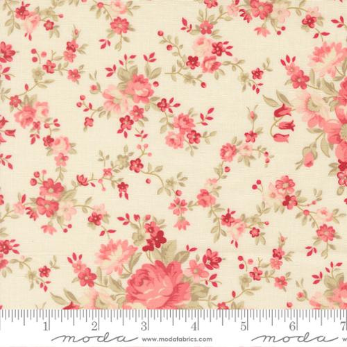 Petals and Polka Dots Lace Floral Cotton Fabric