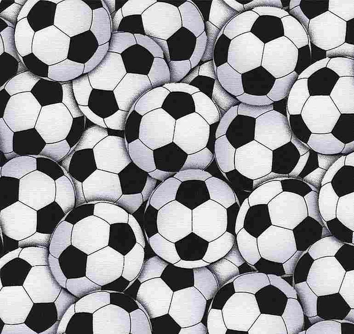 Fitness Fanatic Packed Soccer Balls Cotton Fabric