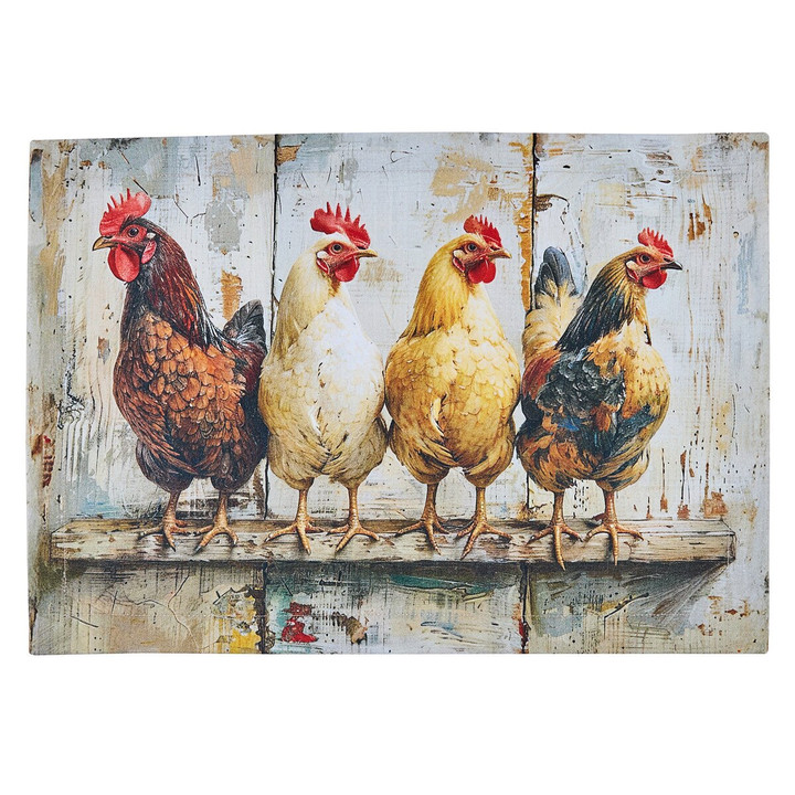 Four Chickens In A Row Placemat