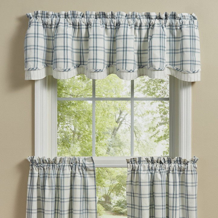 French Farmhouse Lined Layered Valance 16"L