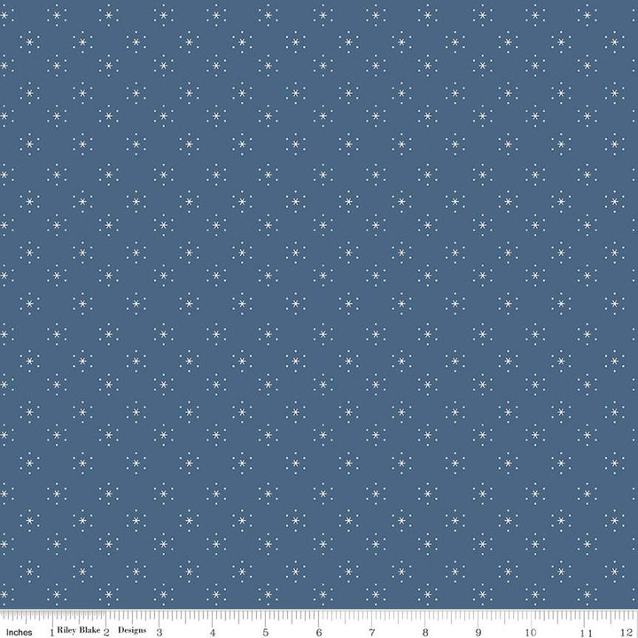 Americana Denim Starburst Cotton Fabric