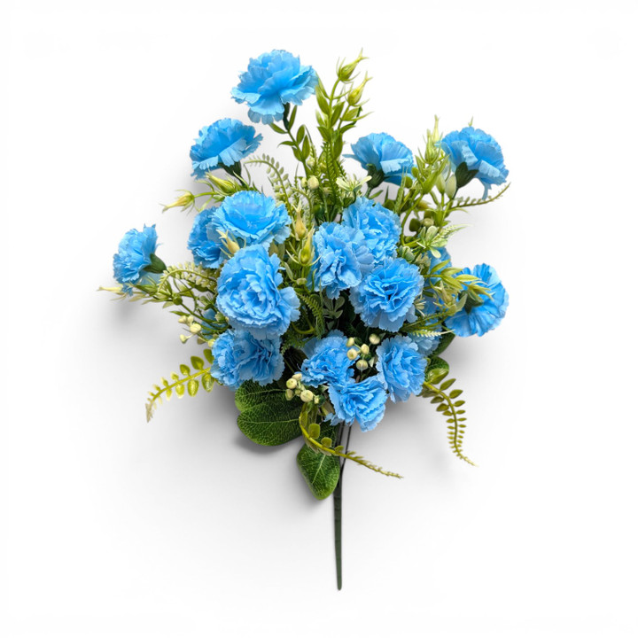 Mini Sky Blue Carnation Mixed Bush