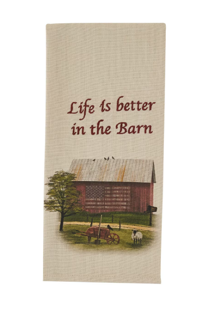 Life In Barn Dishtowel