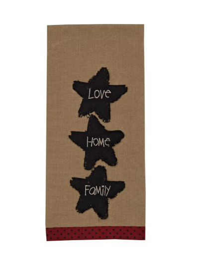 Love Home Family Embroidered Dishtowel