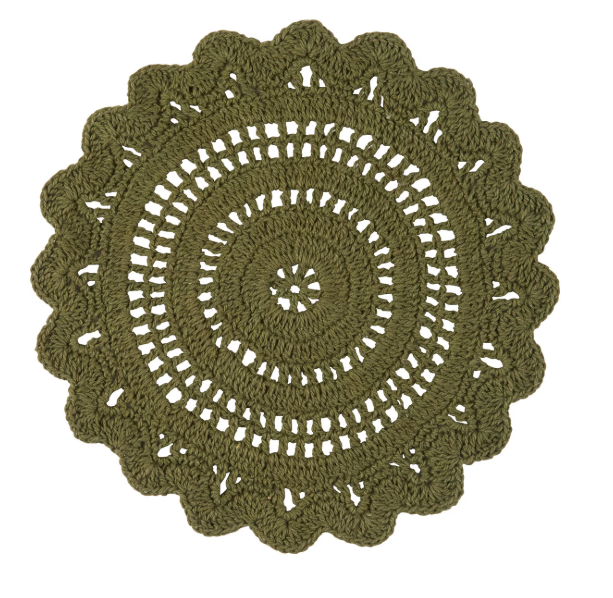 Addison Crochet Trivet - Matcha Green