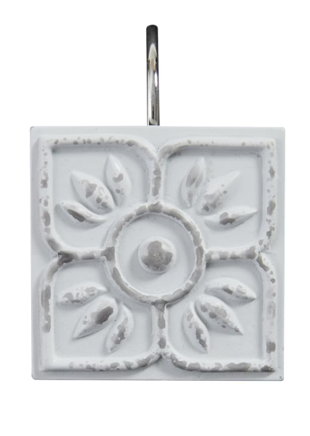 Distressed Tile Shower Curtain Hook Set of 12