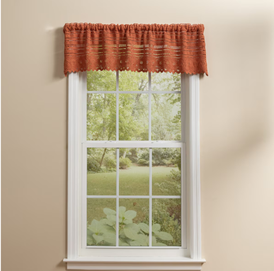 Addison Crochet Valance 14" L - Sienna