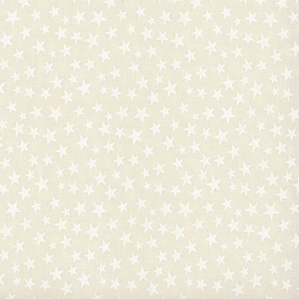 White-on-White Scattered Stars Cotton Fabric