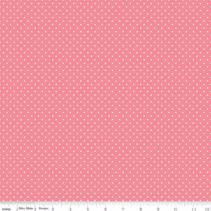 Sugar Pink Swiss Dot Cotton Fabric
