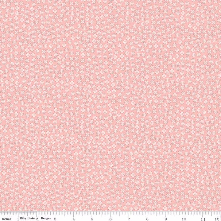 Rosewood Cameo Pink Petite Dot Cotton Fabric