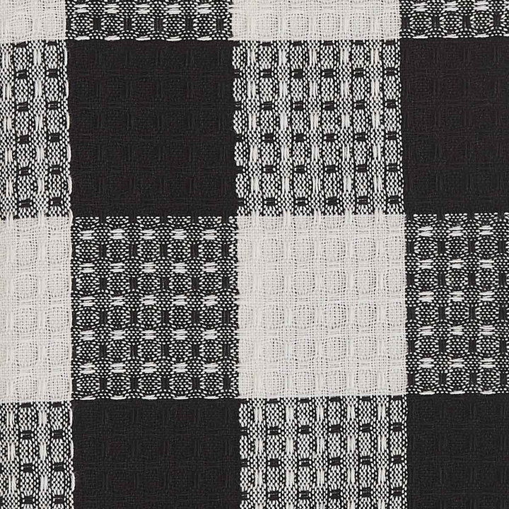 Wicklow Check Waffle Dishtowel - Black & Cream