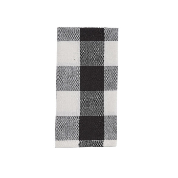 Wicklow Check Napkin - Black & Cream