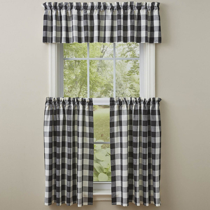 Wicklow Check Tiers - 36"L - Black & Cream